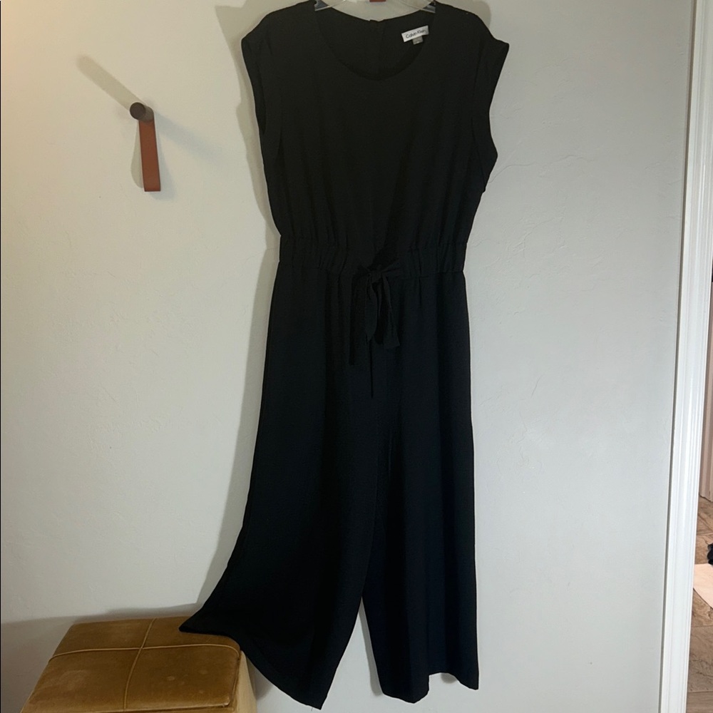 Calvin Klein Black Jumpsuit with cap sleeves